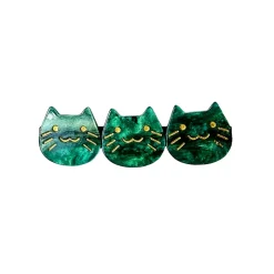 Kitty Trio Hair Clip (6cm) in Various Colours by Hello Sakura