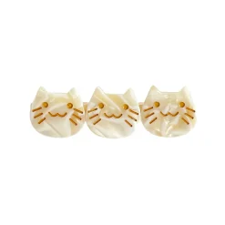 Kitty Trio Hair Clip (6cm) in Various Colours by Hello Sakura
