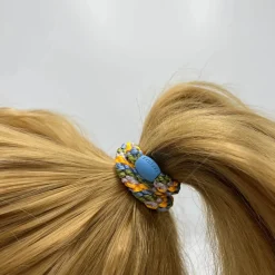 Kknekki Snag Free Hair Band in Light Orange Sky / Blue Glitter by Bon Dep