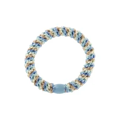 Kknekki Snag Free Hair Band in Light Blue / Gold by Bon Dep
