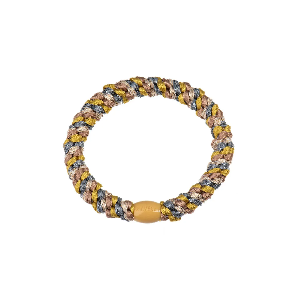 Kknekki Snag Free Hair Band in Green / Gold / Nougat Glitter by Bon Dep