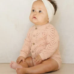 Knit Cardigan in Melon by Quincy Mae