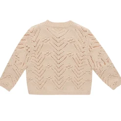 Knit Cardigan in Shell by Quincy Mae