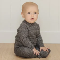 Knit Pant in Heathered Indigo by Quincy Mae