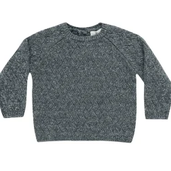 Knit Sweater in Heathered Indigo by Quincy Mae