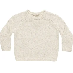 Knit Sweater in Speckled Natural by Quincy Mae