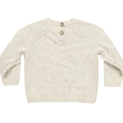 Knit Sweater in Speckled Natural by Quincy Mae