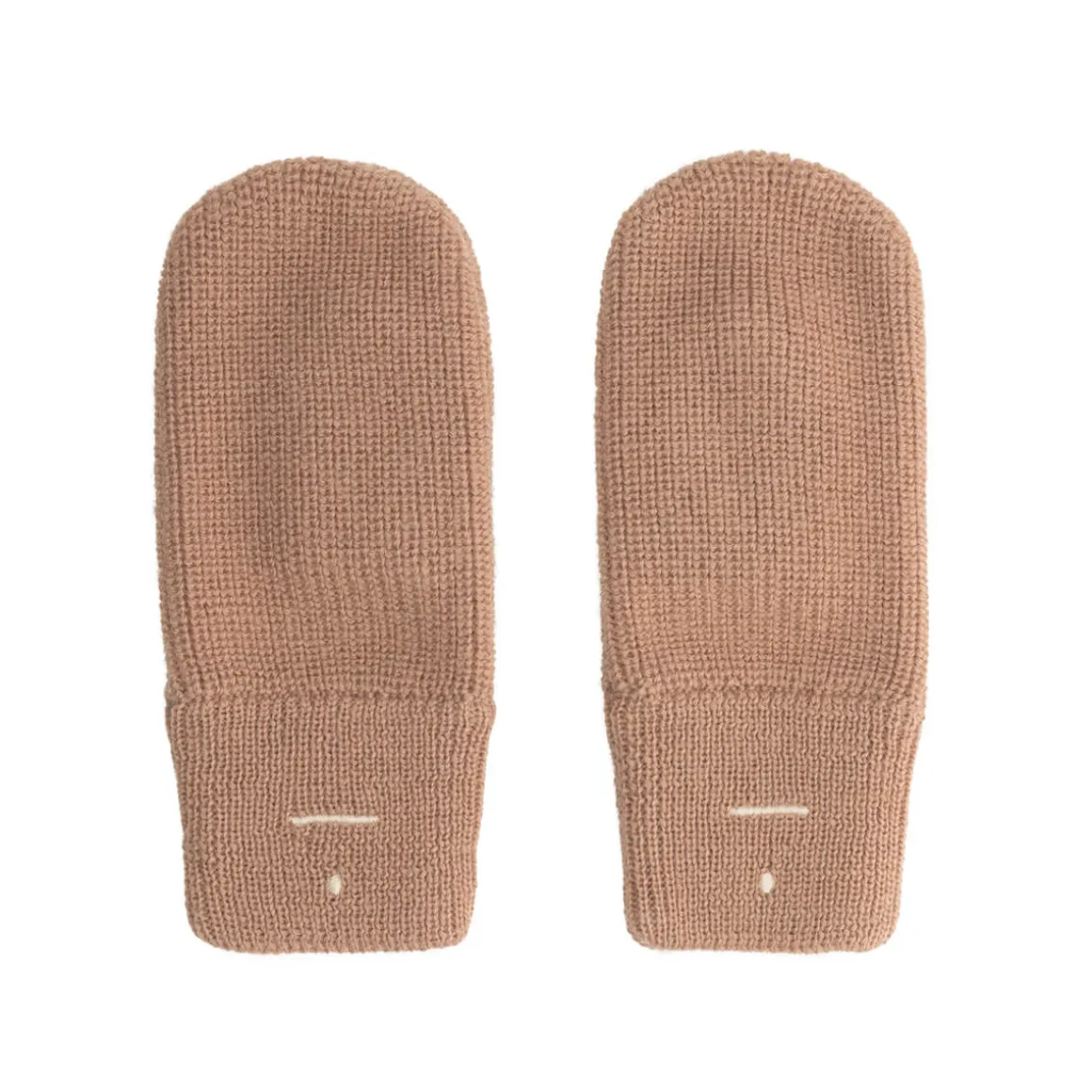 Knitted Mittens in Biscuit by Gray Label