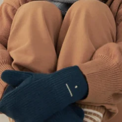Knitted Mittens in Blue Grey by Gray Label