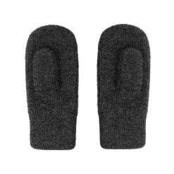Knitted Mittens in Nearly Black Melange by Gray Label