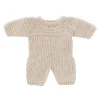 Knitted Pajamas Doll Outfit (21cm) in Linen by Miniland