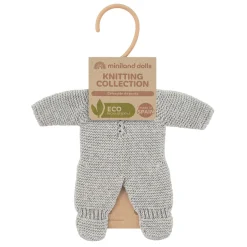 Knitted Pajamas Doll Outfit (21cm) in Grey by Miniland