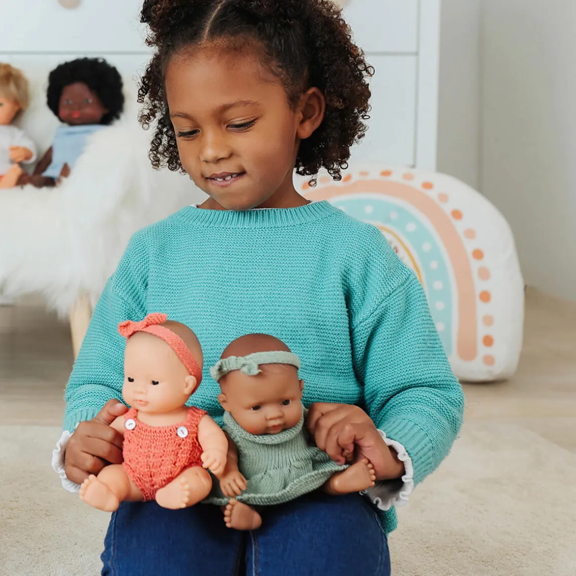 Knitted Romper & Headband Doll Outfit (21cm) by Miniland