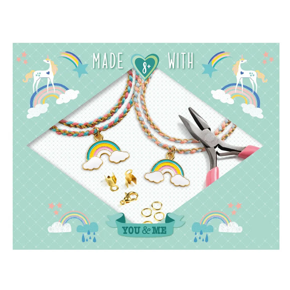 Kumihimo Rainbow You And Me Twin Bracelets Craft Kit by Djeco