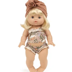Lace Trim Girl's Underwear Set (34cm Doll) in Nausicaa Print by Minikane