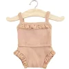 Lace Trim Ribbed Girl's Underwear Set (34cm Doll) in Petal by Minikane