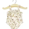 Lace Trim Ribbed Sleeveless Bodysuit (34cm Doll) in Janelle Print by Minikane