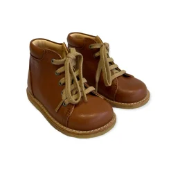 Lace Up Starter Boots in Cognac by Angulus