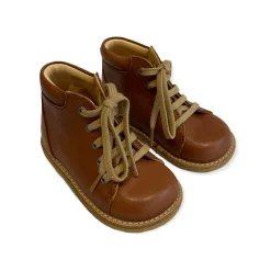 Lace Up Starter Boots in Cognac by Angulus