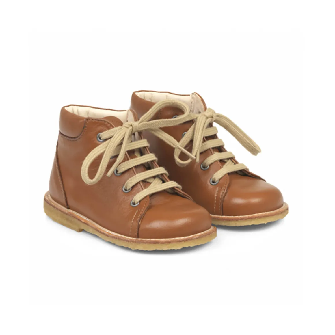 Lace Up Starter Boots in Cognac by Angulus