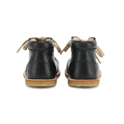 Lace Up Starter Boots in Smooth Black by Angulus