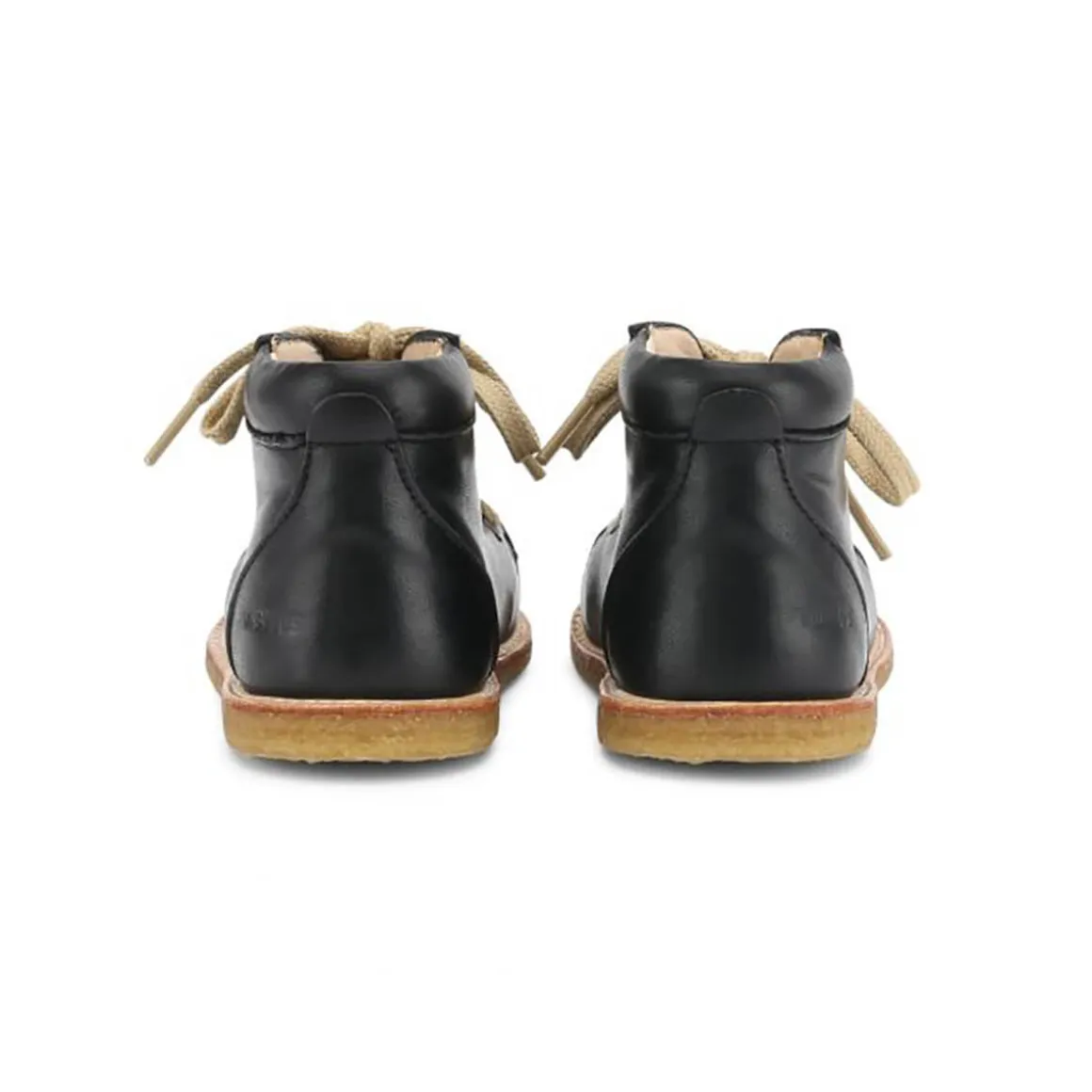 Lace Up Starter Boots in Smooth Black by Angulus