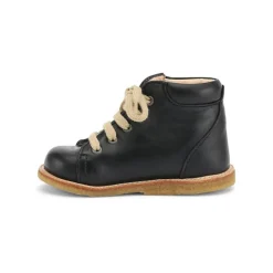 Lace Up Starter Boots in Smooth Black by Angulus