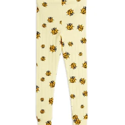 Ladybugs AOP Leggings in Yellow by Mini Rodini