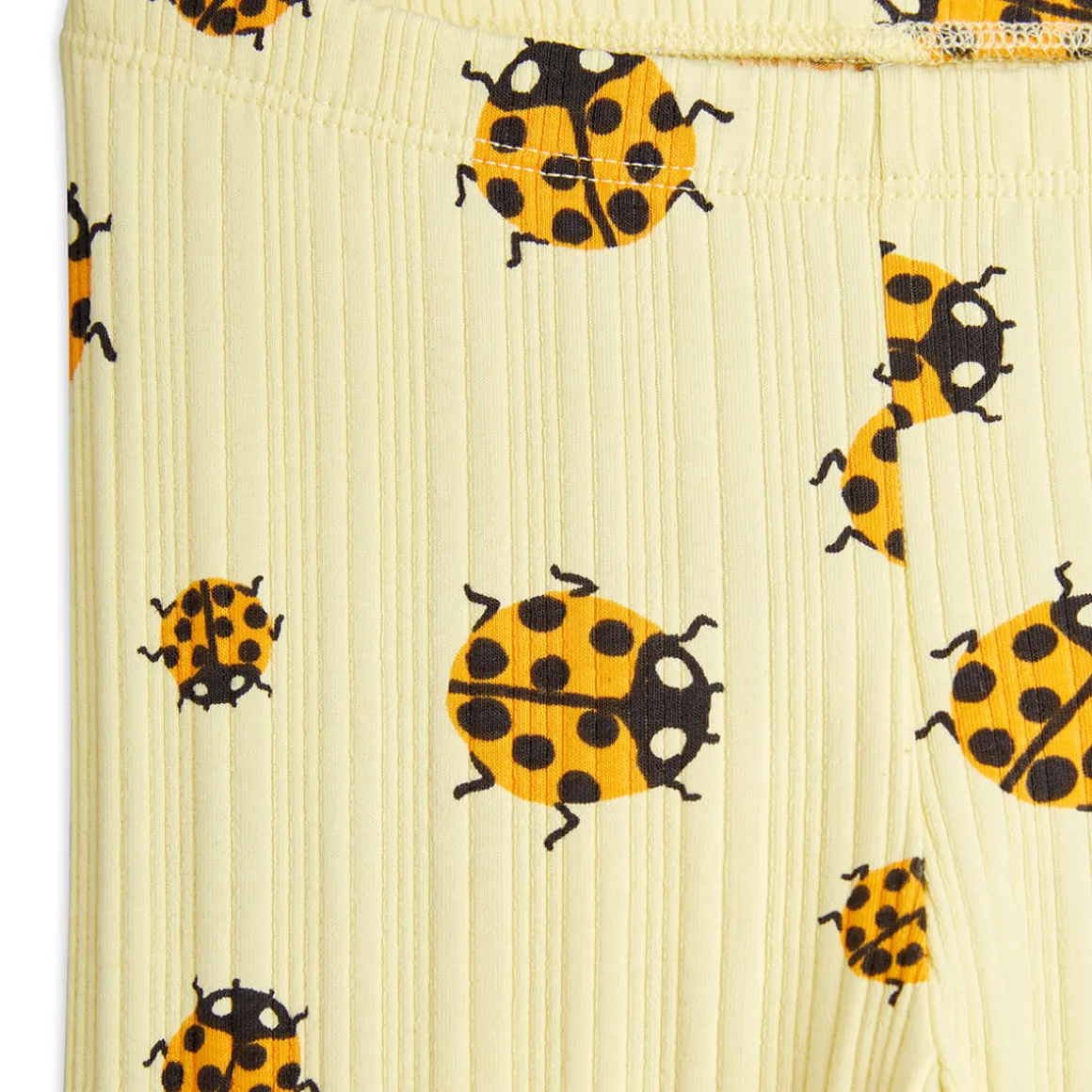 Ladybugs AOP Leggings in Yellow by Mini Rodini