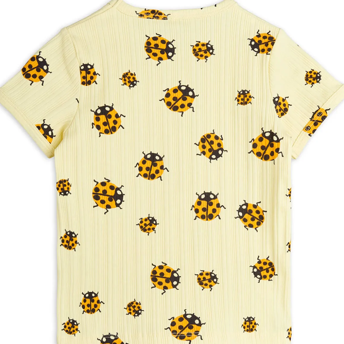 Ladybugs AOP T Shirt in Yellow by Mini Rodini