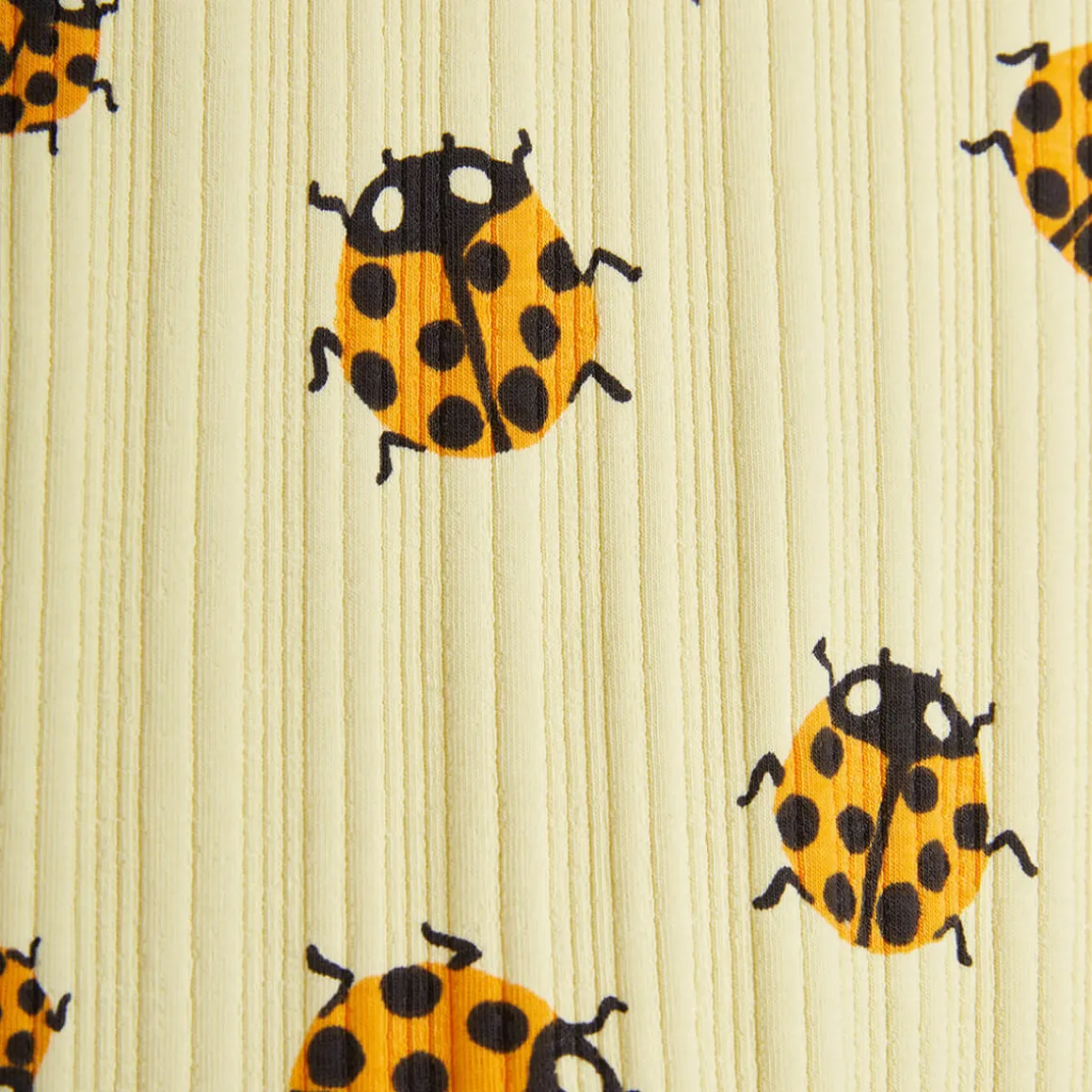 Ladybugs AOP T Shirt in Yellow by Mini Rodini