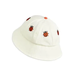 Ladybugs Embroidered Sun Hat by Mini Rodini