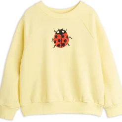 Ladybugs Embroidered Sweatshirt in Yellow by Mini Rodini