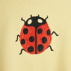 Ladybugs Embroidered Sweatshirt in Yellow by Mini Rodini