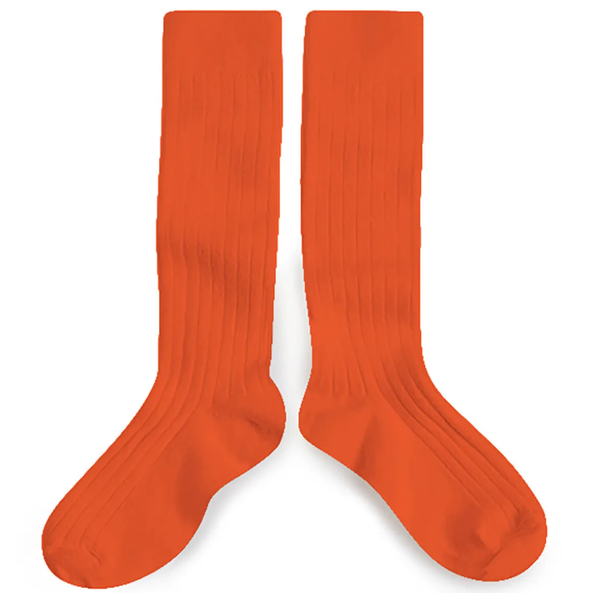 La Haute Ribbed Knee High Socks in Potiron by Collegien