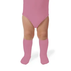 La Haute Ribbed Knee High Socks in Rose Bonbon by Collegien