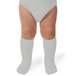 La Haute Ribbed Knee High Socks in Jour de Pluie by Collegien