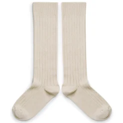 La Haute Ribbed Knee High Socks in Doux Agneaux by Collegien