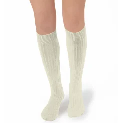 La Haute Ribbed Knee High Socks in Doux Agneaux by Collegien