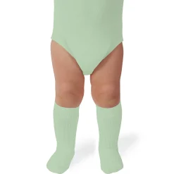 La Haute Ribbed Knee High Socks in Verveine by Collegien