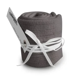 La Haute Ribbed Knee High Socks in Gris Galet by Collegien