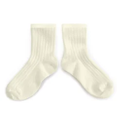 La Mini Ribbed Ankle Socks in Doux Agneaux by Collegien