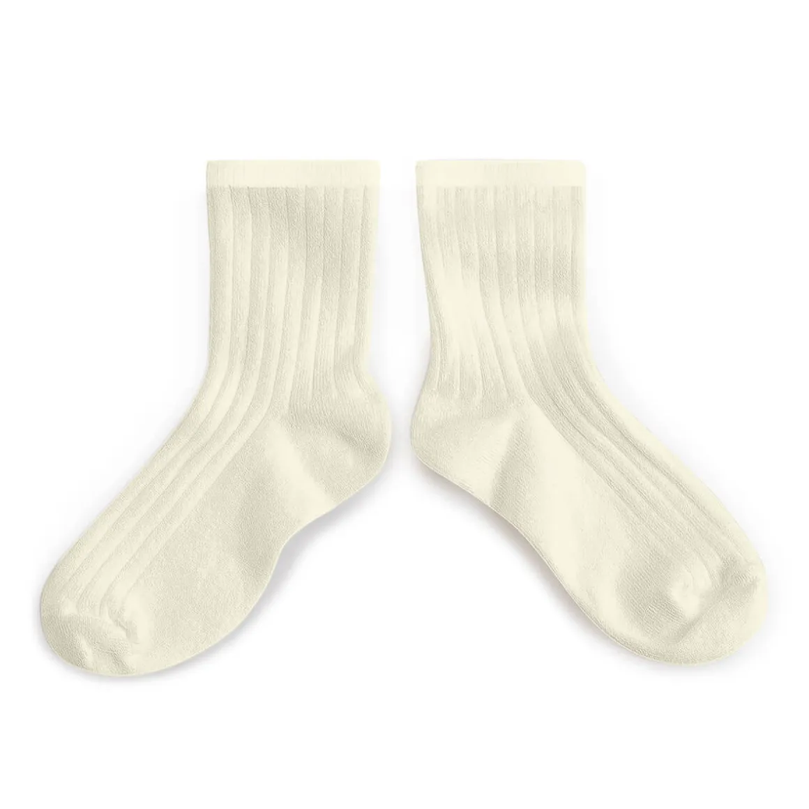 La Mini Ribbed Ankle Socks in Doux Agneaux by Collegien
