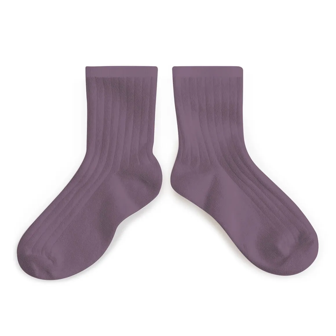 La Mini Ribbed Ankle Socks in Glycine Du Japon by Collegien