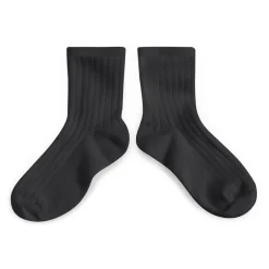 La Mini Ribbed Ankle Socks in Pierre De Volvic by Collegien