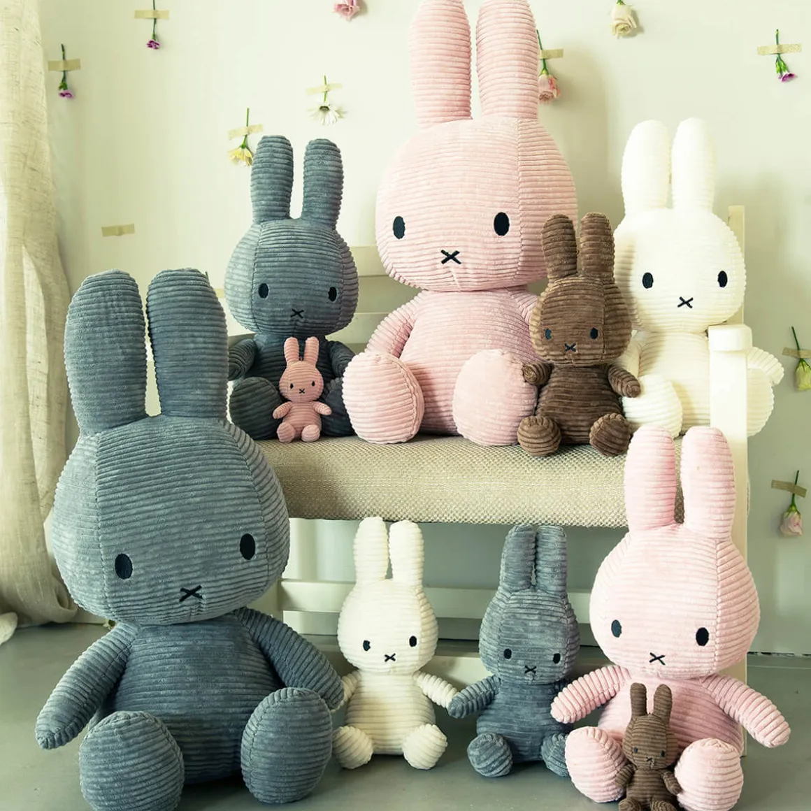 Large Corduroy Miffy in Pink (33cm) by Bon Ton Toys