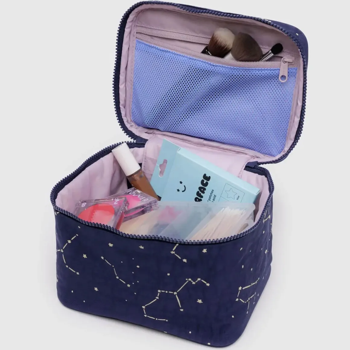 Large Cosmetic Case in Constellation Midnight by Baggu