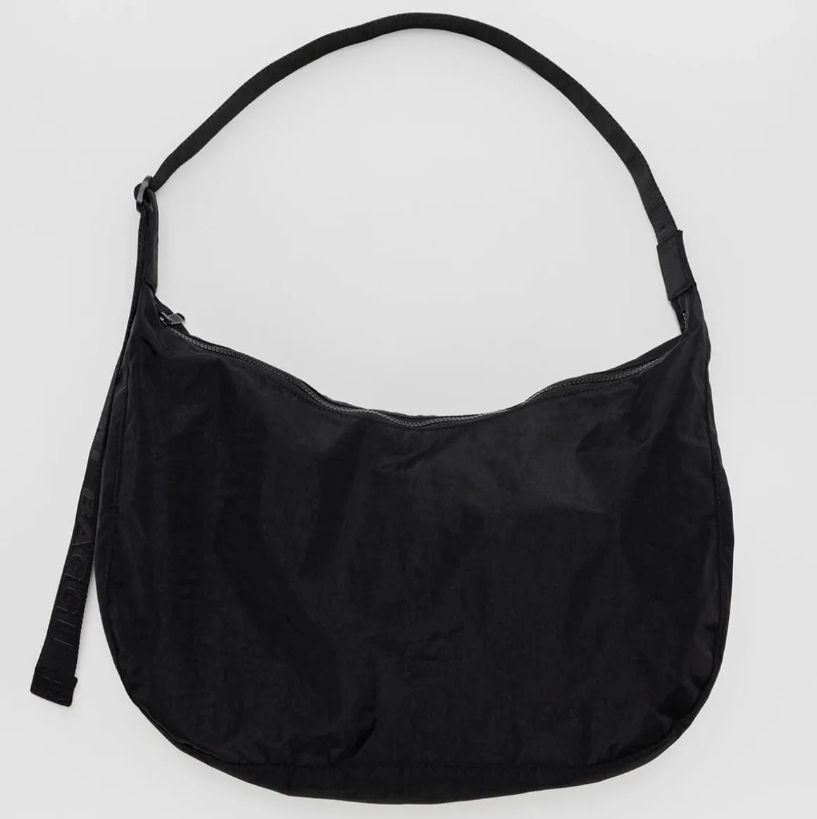 Large Nylon Crescent Bag in Black by Baggu