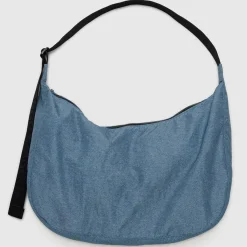 Large Nylon Crescent Bag in Digital Denim by Baggu