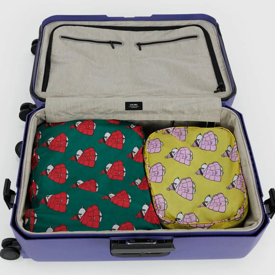Large Packing Cube Set in Puffer Snoopy by Baggu